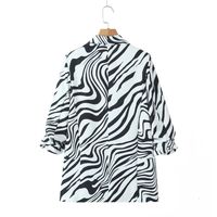 Women's Long Sleeve Blazers Pocket Streetwear Zebra main image 5