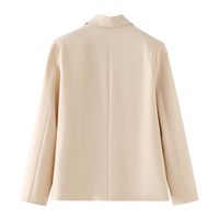Women's Long Sleeve Blazers Pocket Simple Style Solid Color main image 5
