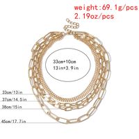 Retro Modern Style Geometric Alloy Plating Women's Layered Necklaces 1 Piece main image 2