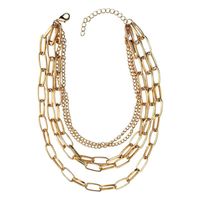 Retro Modern Style Geometric Alloy Plating Women's Layered Necklaces 1 Piece sku image 1