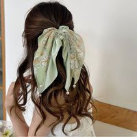 Casual Plant Flower Artificial Pearl Cloth Pearl Bowknot Hair Tie main image 3