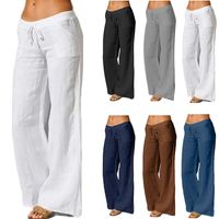Women's Daily Streetwear Solid Color Full Length Casual Pants Wide Leg Pants main image 1
