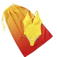 Frau Sexy Farbverlauf 2-Teiliges Set Bikinis Bademode main image 2