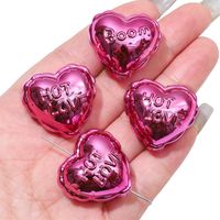 Acrílico, Globos Navideños, Cuentas De Corazón De Melocotón Brillante, Cuentas Sueltas, Cuentas Hechas A Mano, Material De Adorno De Pulsera De Bricolato sku image 6