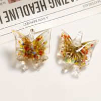 Ice Transparent Glaze Colorful Butterflies And Polka Dots Starfish Pendant Diy Three-Dimensional Glaze Earrings Necklace Bracelet Material Wholesale sku image 1