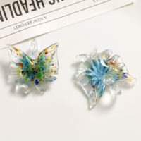 Ice Transparent Glaze Colorful Butterflies And Polka Dots Starfish Pendant Diy Three-Dimensional Glaze Earrings Necklace Bracelet Material Wholesale sku image 4