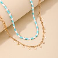 Wholesale Jewelry IG Style Casual Star Alloy Beaded Necklace main image 4