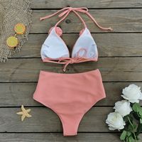 Femmes Couleur Unie Fleur Ensemble 2 Pièces Bikinis Maillots De Bain main image 5