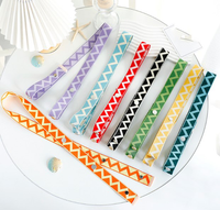 Knit Geometric Color Block Bag Strap main image 1