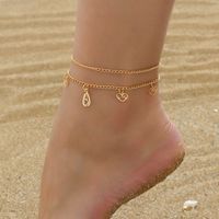 Simple Style Heart Shape Alloy Women's Anklet main image 1