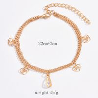 Simple Style Heart Shape Alloy Women's Anklet main image 7