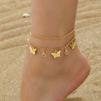 Simple Style Butterfly Zinc Alloy Women's Anklet main image 1