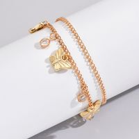 Simple Style Butterfly Zinc Alloy Women's Anklet main image 3