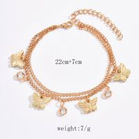 Simple Style Butterfly Zinc Alloy Women's Anklet main image 7