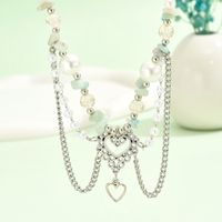 Simple Style Classic Style Heart Shape Zinc Alloy Plating Gold Plated Women's Layered Necklaces main image 6