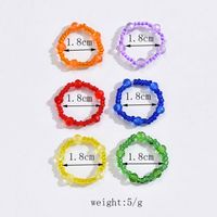 Wholesale Jewelry Simple Style Classic Style Solid Color Artificial Crystal Beaded Rings main image 7
