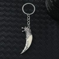 Style Moderne Style Simple Commuer Loup Ivoire Alliage Pendentif De Sac Porte-Clés sku image 1