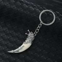 Modern Style Simple Style Commute Wolf Ivory Alloy Bag Pendant Keychain main image 1