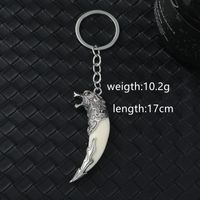 Modern Style Simple Style Commute Wolf Ivory Alloy Bag Pendant Keychain main image 2