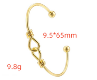 Copper Casual Elegant Simple Style Bow Knot Bangle main image 2