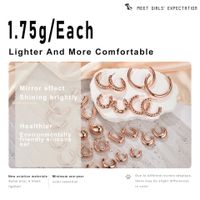1 Pair Elegant Modern Style Classic Style Round Aviation Pc 14K Gold Plated Hoop Earrings main image 3