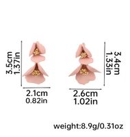 1 Pair Vacation Sweet Flower Iron Copper 18K Gold Plated Drop Earrings main image 2