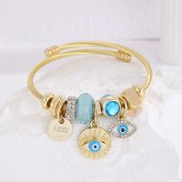 Casual Modern Style Classic Style Lipstick Moon Elephant Alloy Enamel Inlay Rhinestones Women's Bangle sku image 1