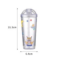 Casual Cute Solid Color Plastic Water Bottles 1 Piece main image 2