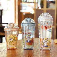 Casual Cute Solid Color Plastic Water Bottles 1 Piece main image 10