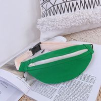 Kid'S Small Canvas Solid Color Basic Square Zipper Fanny Pack sku image 6