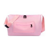 Unisex Nylon Solid Color Basic Square Zipper Shoulder Bag main image 8
