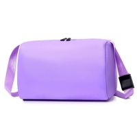 Unisex Nylon Solid Color Basic Square Zipper Shoulder Bag sku image 2