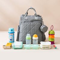 Water Repellent 20 Inch Solid Color Daily Diaper Backpack main image 1