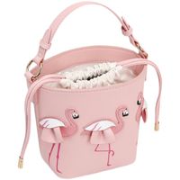 Women's Pu Leather Animal Cute Bucket String Handbag main image 2