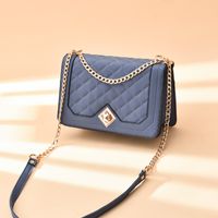 Women's Small Pu Leather Solid Color Elegant Classic Style Square Zipper Crossbody Bag sku image 6