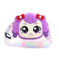 Kid'S Silica Gel Cartoon Character Cute Square Zipper Shoulder Bag sku image 1