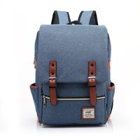Unisex Solid Color Oxford Cloth Zipper Buckle Fashion Backpack School Backpack main image 5