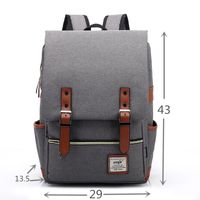 Unisex Solid Color Oxford Cloth Zipper Buckle Fashion Backpack School Backpack main image 3