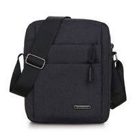 Men's Solid Color Oxford Cloth Zipper Shoulder Bag main image 6