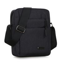 Men's Solid Color Oxford Cloth Zipper Shoulder Bag main image 2