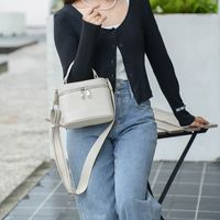 Women's Medium Leather Solid Color Streetwear Zipper Crossbody Bag main image 4