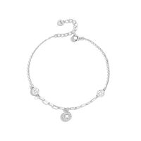 Argent Sterling Élégant Dame Style Simple Incruster Géométrique Strass Bracelets sku image 1