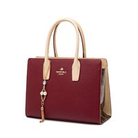 Women's Large Pu Leather Solid Color Elegant Vintage Style Square Zipper Handbag main image 4