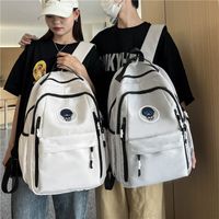 Unisex Solid Color Nylon Zipper Fashion Backpack School Backpack main image 2