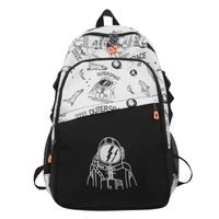 Unisex Geometric Nylon Zipper Fashion Backpack School Backpack sku image 2