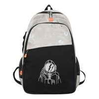 Unisex Geometric Nylon Zipper Fashion Backpack School Backpack sku image 3