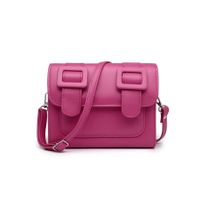 Women's Medium Pu Leather Color Block Streetwear Magnetic Buckle Crossbody Bag sku image 39