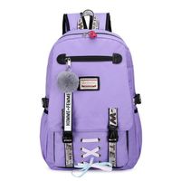 Waterproof 22 Inches Solid Color School Daily School Backpack sku image 5