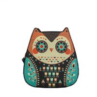 Women's Small Pu Leather Animal Color Block Streetwear Zipper Shoulder Bag main image 2
