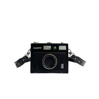 Unisex Small Pu Leather Camera Streetwear Square Lock Clasp Camera Bag sku image 1